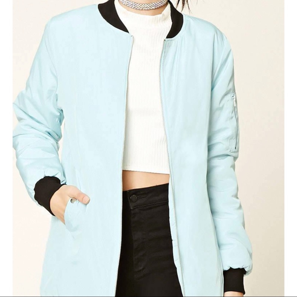 Forever 21 Longline Bomber Jacket